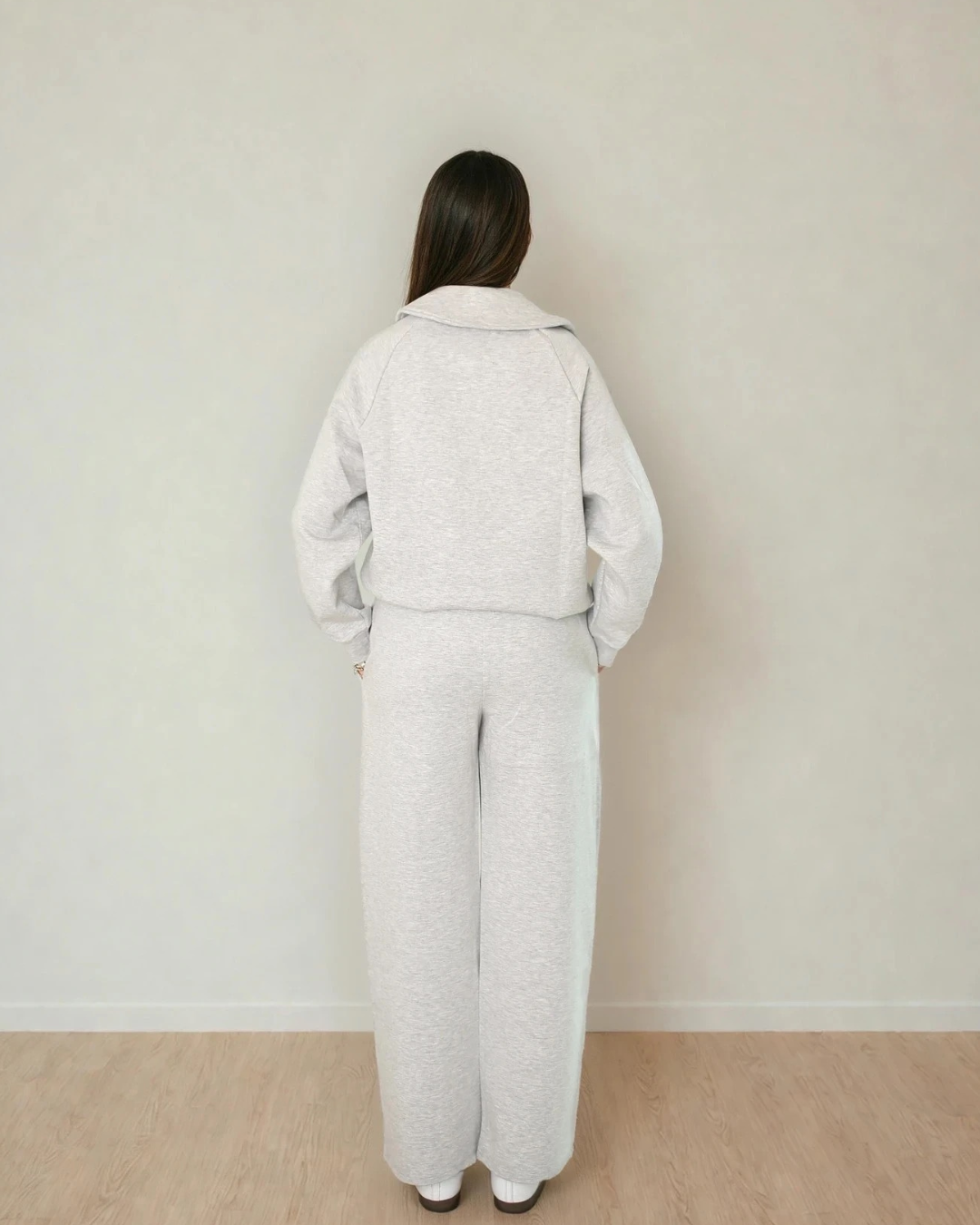 Adora Luxeflow - Everyday Wide Leg Pant In Heather Grey