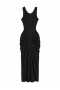 Black bodycon maxi dress