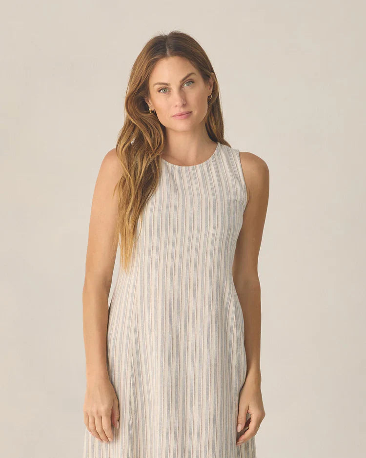 Ladies Indi Midi Dress | Nautical Stripe | Rylee & Cru
