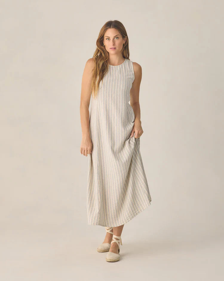 Ladies Indi Midi Dress | Nautical Stripe | Rylee & Cru