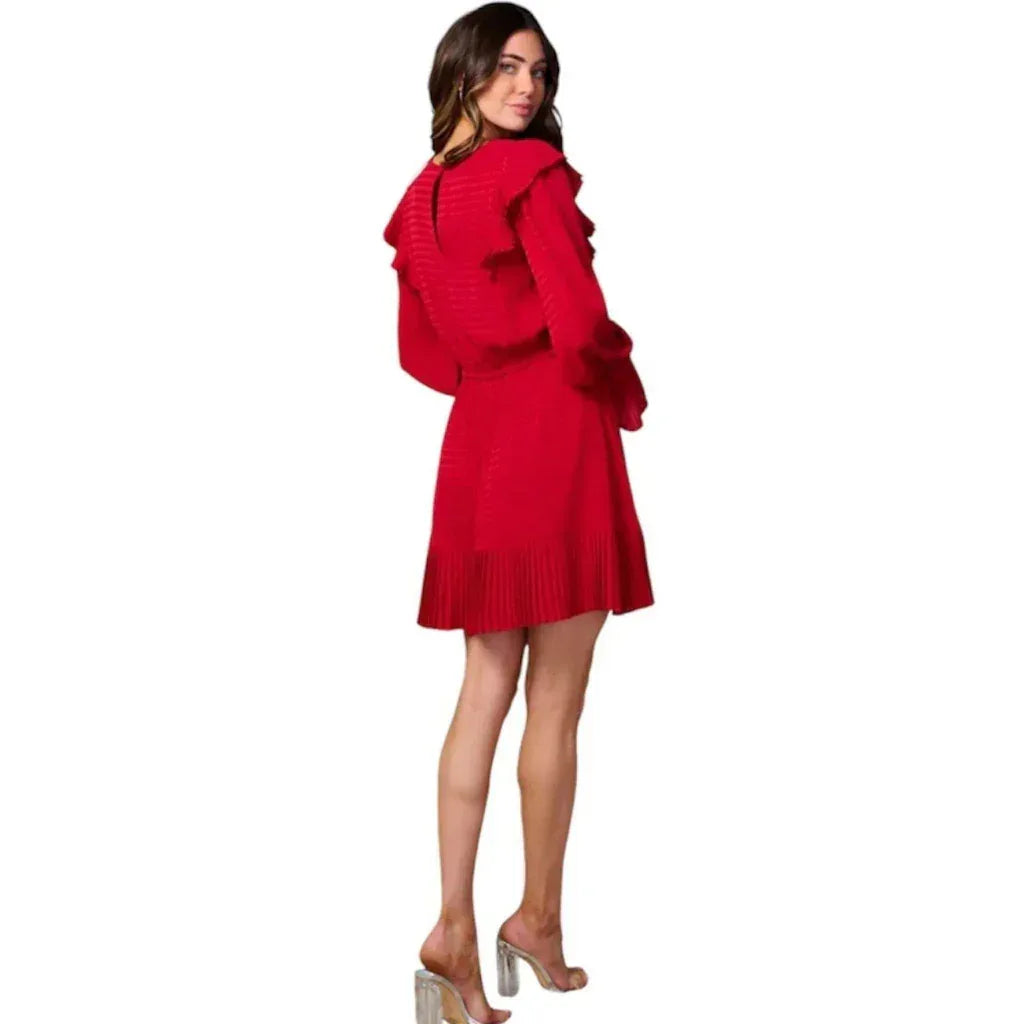 Robe courte manches longues
