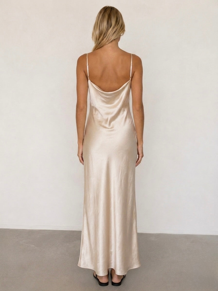 Satin Maxi-Slip Dress