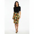 Jupe fleurie extensible